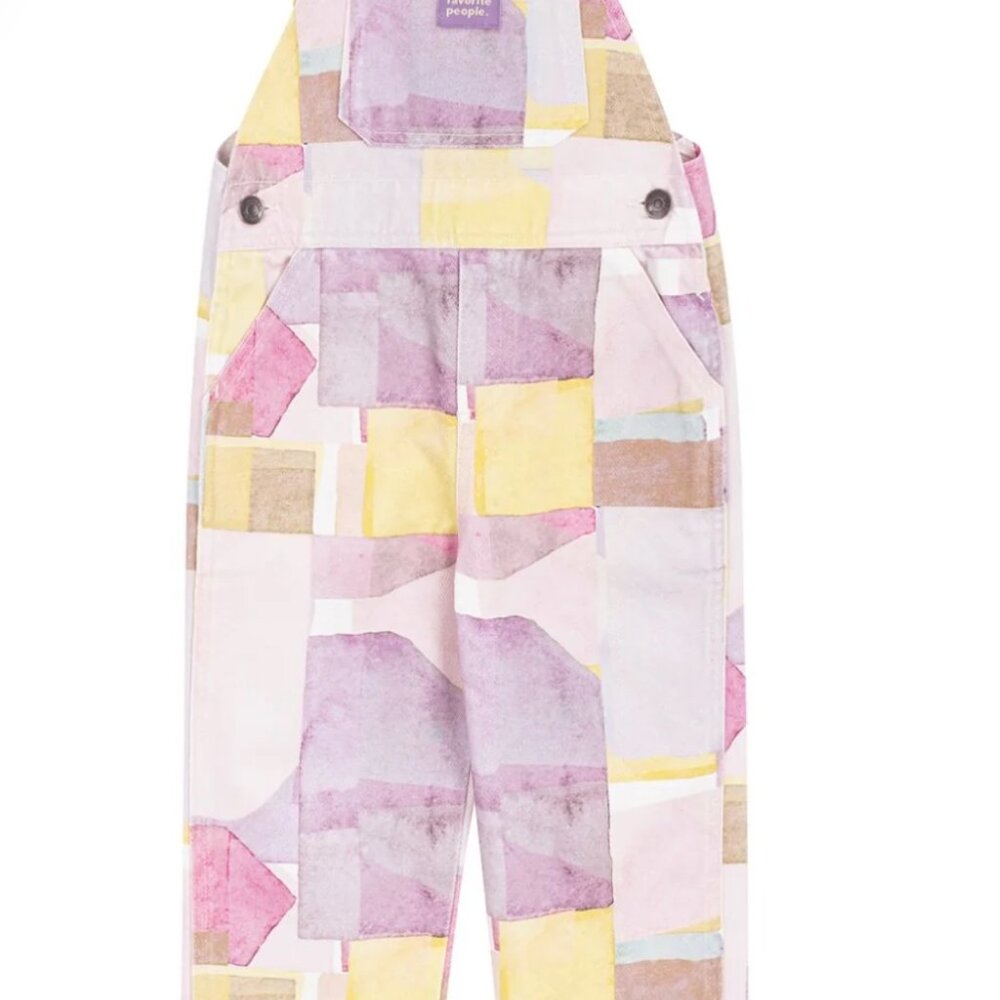 Favourite People 'Elmer' Floral Overalls Size 7/8